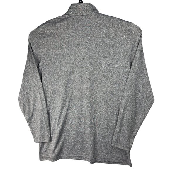 UltraClub Pullover Mens XL Grey BOS Quarter-Zip Long-Sleeve Cool & Dry Polyester - Picture 2 of 9